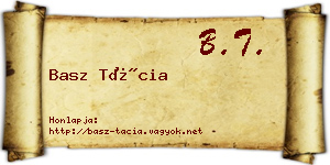 Basz Tácia névjegykártya